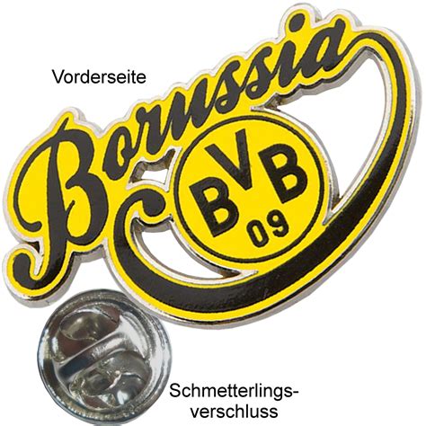 Der ballspielverein borussia 09 e. Borussia Dortmund BVB-Pin mit Borussia-Schriftzug