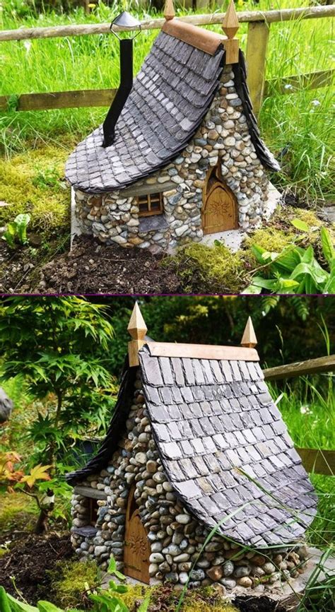 Diy Miniature Stone Fairy House Tutorial Fairy House Diy Fairy
