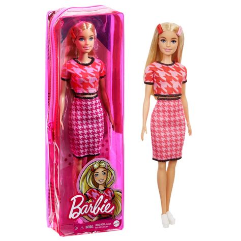Barbie Fashionista Doll 169 With Blonde Hair Pink And Red Hair Clips