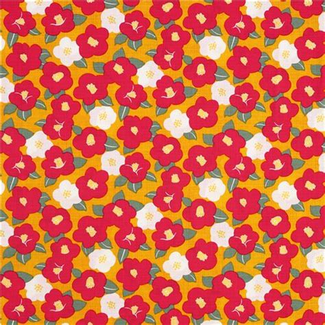 Cosmo Orange Dobby Cotton Fabric With Red White Florals Modes4u