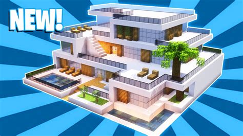 Minecraft How To Build A Large Modern House Tutorial 40 YouTube