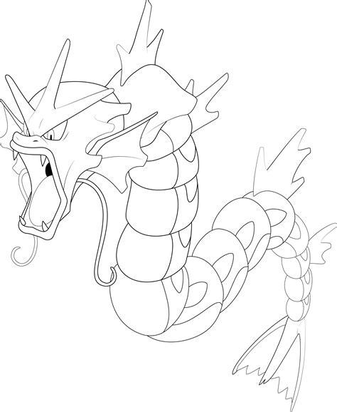 Pokemon Coloring Pages Gyrados Pokemon Drawing Easy