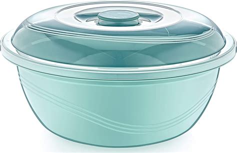 Round Plastic Mixing Bowl With Lid Bread Dough Proofing Salad Fruit
