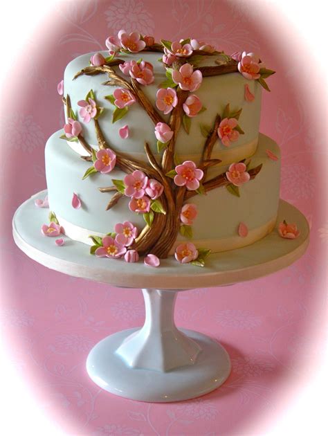 Pin By Carissa Dobbins On Wedding Cakes Cherry Blossom Wedding Cake Cherry Blossom Cake Cake Art