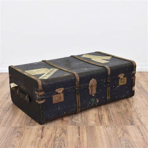 Narrow Distressed Industrial Black Trunk Online Auctions
