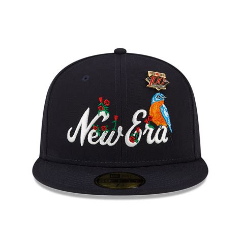 Official New Era Pin Badge Script Navy 59fifty Fitted Cap B6246471