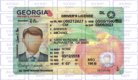 Best Georgia Driver License Template V2 Edit Ssc