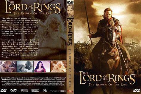 Lord Of The Rings Return Of The King Custom Front Misc Dvd Dvd Covers