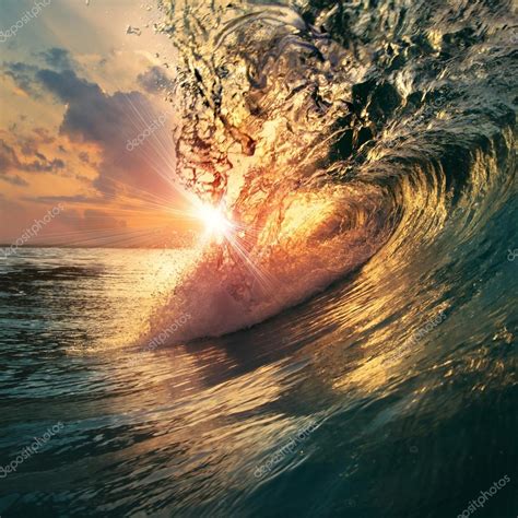 Ocean Waves Sunset