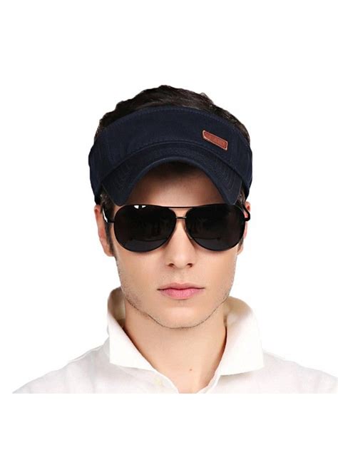 Menandlsquos Cotton Sun Visor Caps Sports Beach Golf Hat With Adjustable