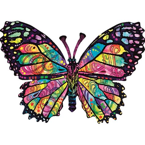 Stained Glass Butterfly Shaped Jigsaw Puzzle Shaped Puzzle Master Inc
