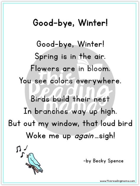Well isn't this a rare sighting! stephanie approaches their table, handing them each a menu. FREE Spring Poetry Pack for Kids | Kindergarten poems ...