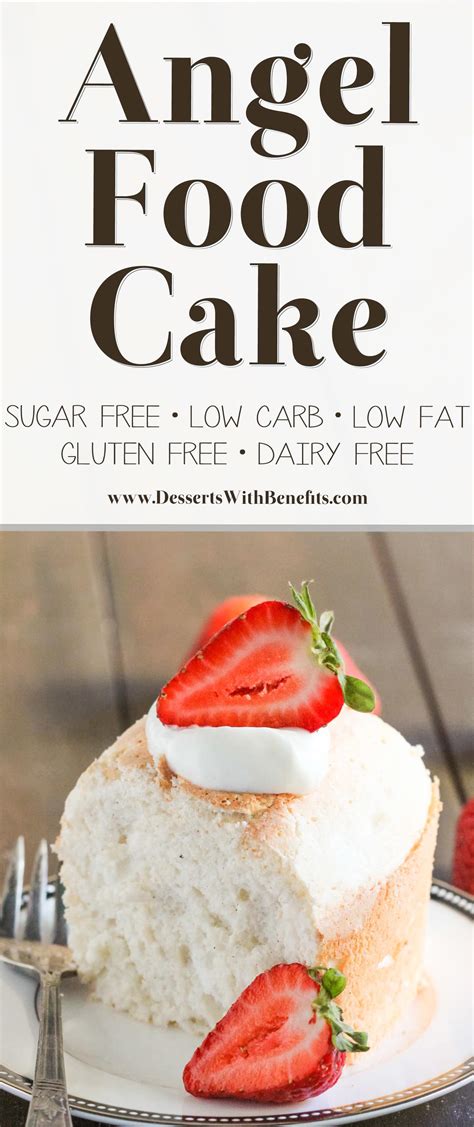 Now people are looking for grain free, sugar free dessert recipes either for their diet, a new healthier way of eating, or because they have diabetes. Healthy Angel Food Cake Recipe | Only 95 calories, sugar ...