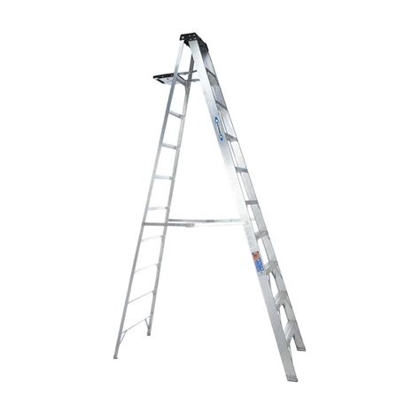 Werner 10 Ft Aluminum Step Ladder With 300 Lb Load Capacity