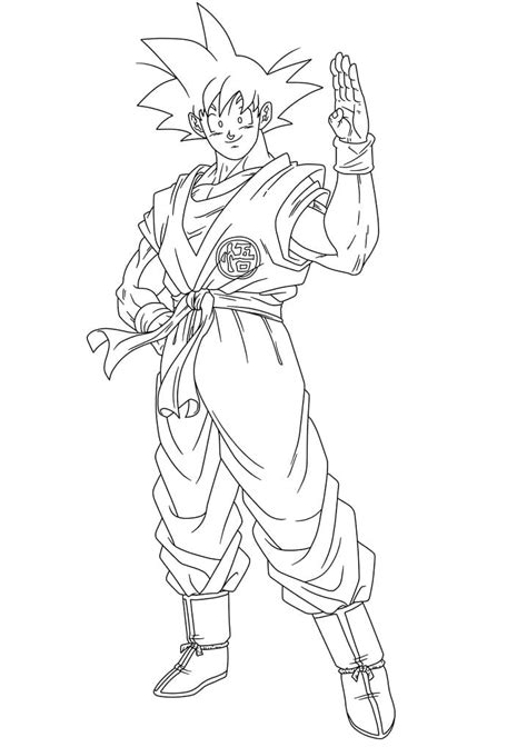 Free Son Goku Coloring Page Free Printable Coloring Pages For Kids