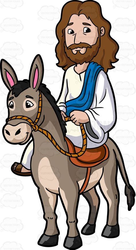 Jesus Riding A Donkey Bible Art Jesus Cartoon Jesus Drawings