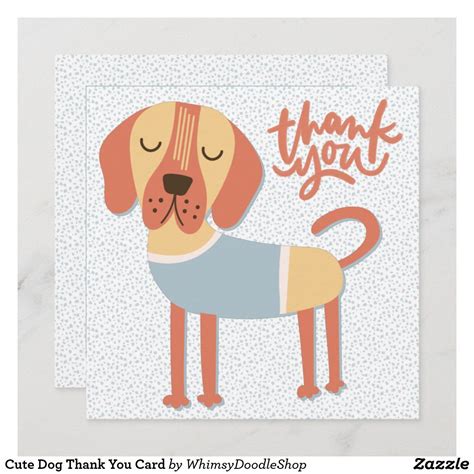 Cute Dog Thank You Card Zazzle In 2022 Thank You Cards Cute Dogs