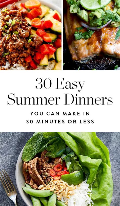 30 Easy Summer Dinners You Can Make in 30 Minutes or Less ...