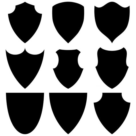 de escudo en estilo plano de moda conjunto de escudos en diferentes formas símbolo conceptual