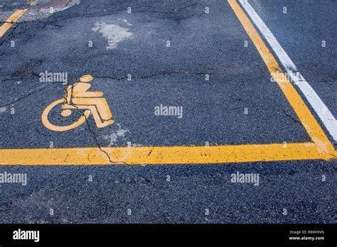 Parking Space For Disabled Stock Photo Alamy