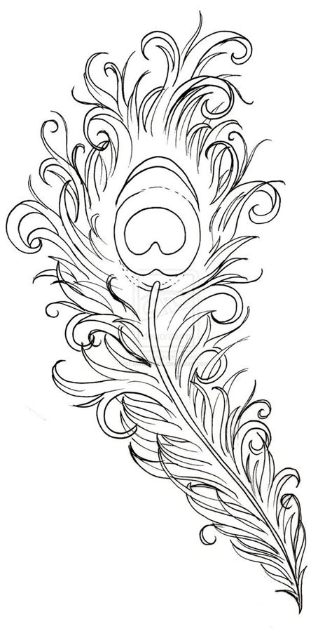 Simple coloring page of a peacock full of elegant hearts. Peacock feathers coloring pages download and print for free