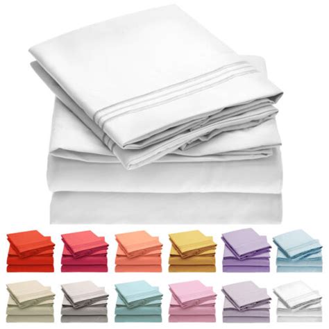Review Mellanni Bed Sheet Set Brushed Microfiber 1800 Bedding