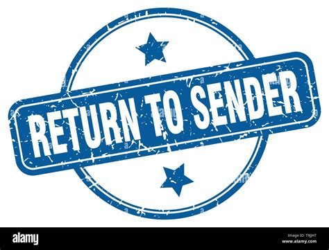 Return To Sender Round Grunge Isolated Stamp Stock Vector Image And Art