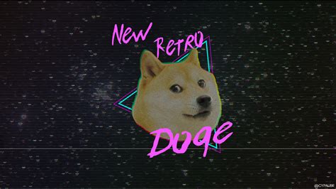 Doge Retro Style New Retro Wave Animals Dog Shiba Inu Vhs Wallpapers Hd Desktop And