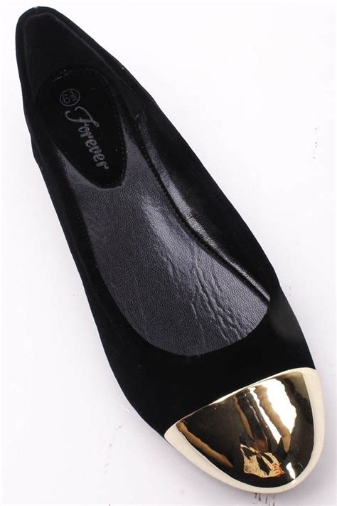 Black Velvet Gold Round Toe Ballet Flatswomens Flat Shoes Womens Cute