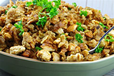 Old Fashioned Bread Stuffing Recipe Cooking A Stuffed Turkey