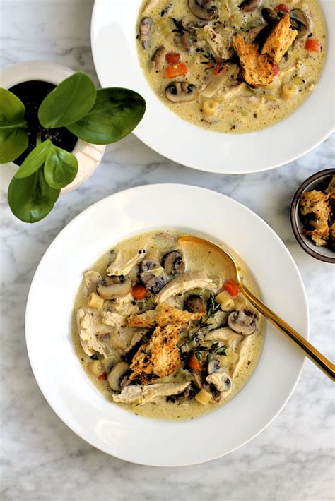 Creamy Chicken And Mushroom Soup Two Of A Kind