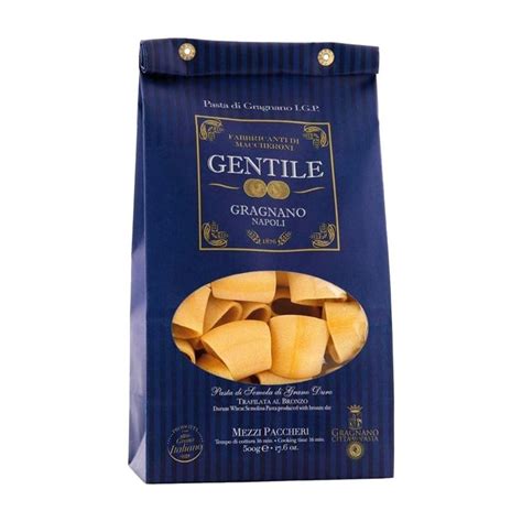 Pastificio Gentile Mezzi Paccheri Lisci Pasta Di Gragnano Igp 500 Gr