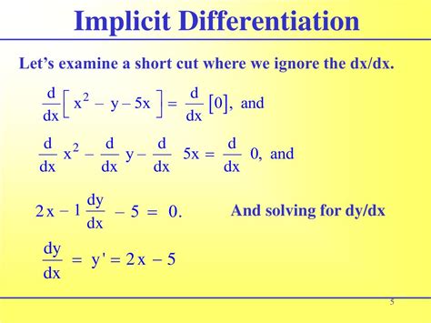 Ppt §31 Implicit Differentiation Powerpoint Presentation Free