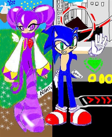 Nights And Sonic By Sonicnights On Deviantart