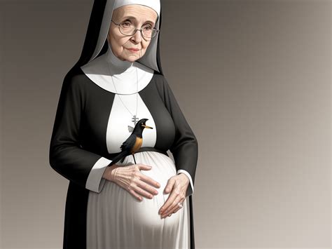 convert picture heavily maternity belly elderly nun very skinny