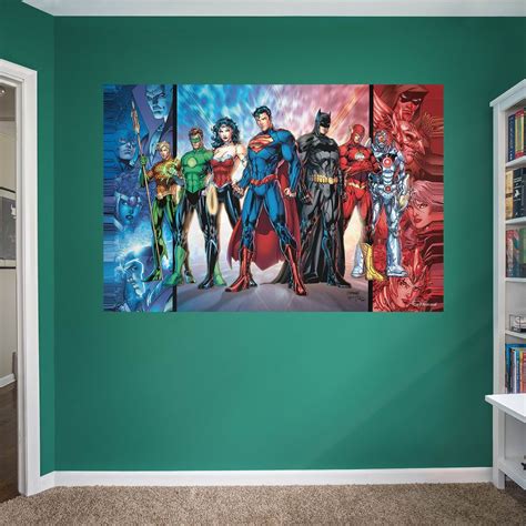 Justice League Mural Huge Officially Licensed Dc Removable Wall Graphic Wall Decal Shop