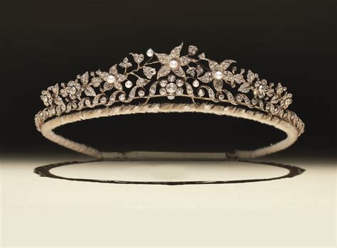 A Victorian Diamond And Natural Pearl Tiara English Circa 1880 Fine