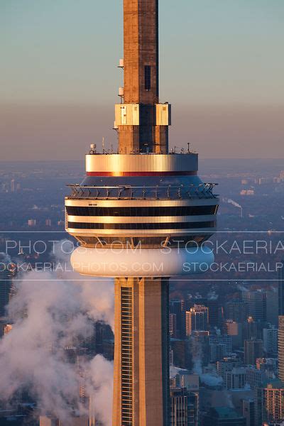 Aerial Photo Cn Tower At Sunset