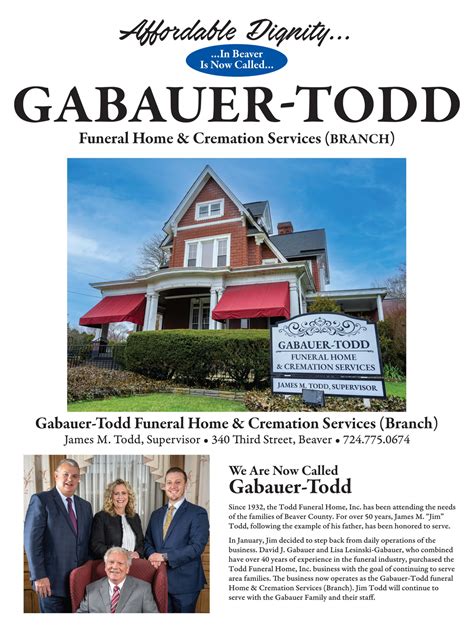 Gabauer Todd Beaver Gabauer Funeral Homes
