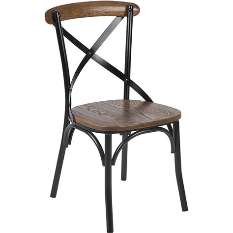 From different seats, frames, colors, and overall appearance, the right dining chair for your business can be. Advantage Fruitwood Metal X-back Chair [X-BACK-METAL-FW ...