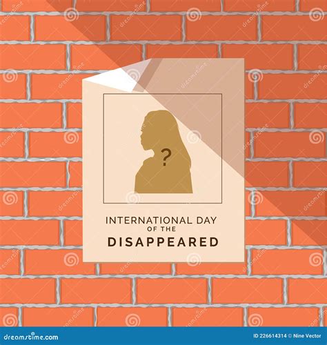 International Day Of The Disappeared Stock Vector Illustration Of