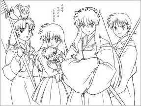 Anime Girls Group Coloring Page Coloring Home