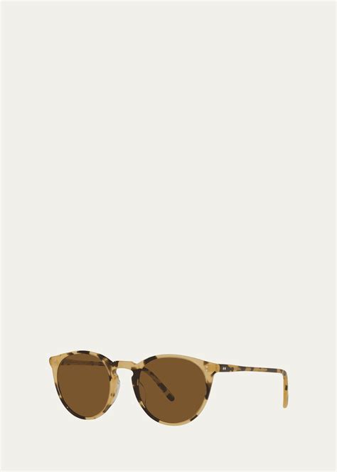 Oliver Peoples Omalley Round Acetate Sunglasses Bergdorf Goodman