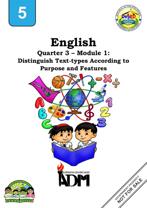 English 5 Q3 Module 1 Distinguish Texttypes According To Purpose And