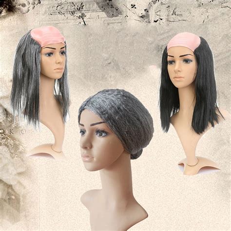 party supplies halloween props funny bald wig cosplay old woman hairpiece periwig costume ball