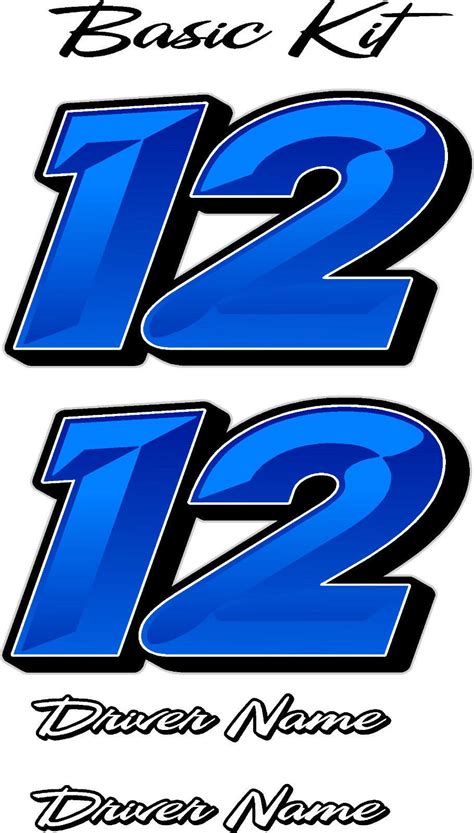 Race Car Numbers SVG