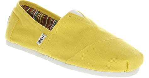 TOMS Toms Canvas Yellow Canvas for Men - Lyst