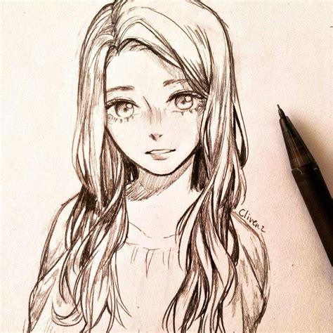 Pencil Drawing Ideas Anime Girls