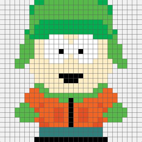 South Park Hama Perler And Cross Stich Designs Kyle Kenny Stan And Cartman