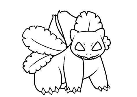 Herbizarre Simple Coloriage Tous Les Coloriages Pokemon Faciles à